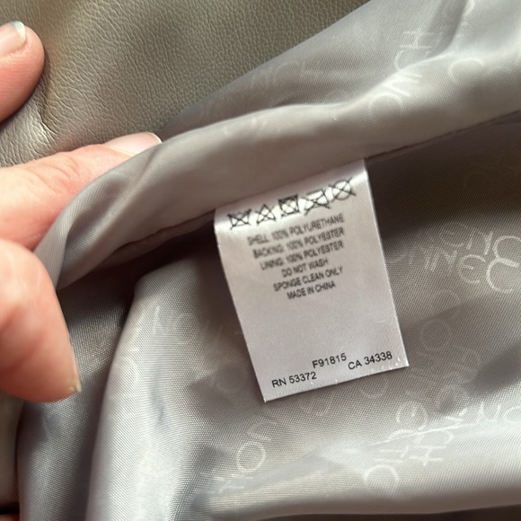 French Connection light Grey leather jacket S - Picture 6 of 8